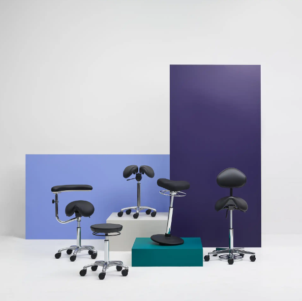 Sadelstol Officeline Polo M - Desinficerbart kunstlæder