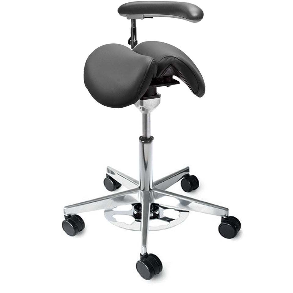 Sadelstol Officeline Polo Split Active - Desinficerbart kunstlæder