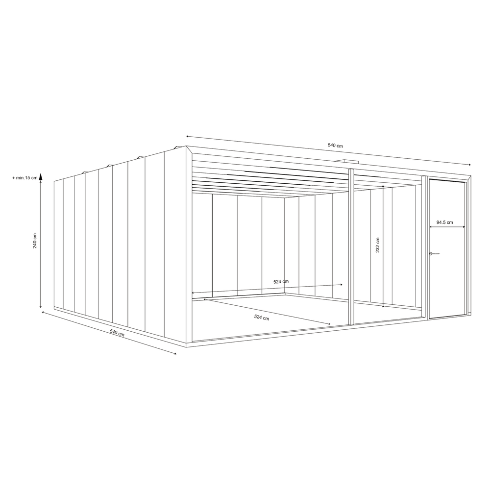 Måttritning Lohko Flex21 | 12-14 personer