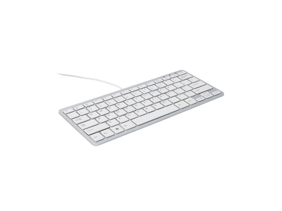 R-Go Tools Ergo compact keyboard | Nordiskt Tangentbord Silver - Wulff Beltton